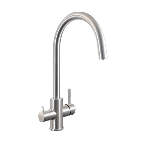 L-Shaped Spout Kitchen Faucet | SS304 Double Handle Kitchen Faucet| SS304 Double Handle Kitchen Tap