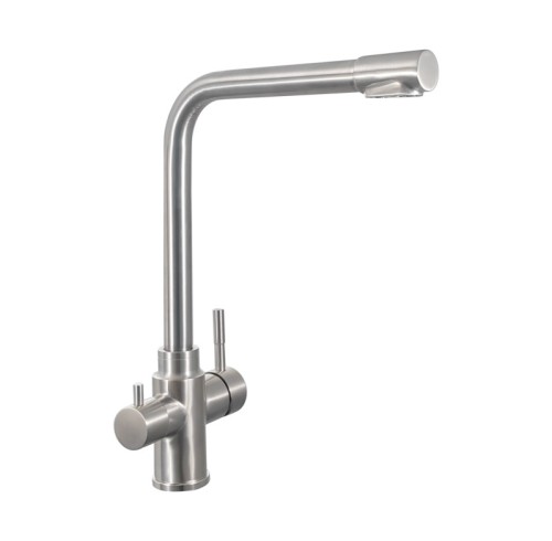 L-Shaped Spout Kitchen Faucet | SS304 Double Handle Kitchen Faucet| SS304 Double Handle Kitchen Tap