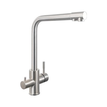 304 Stainless Steel Kitchen Faucets | SS304 Double Handle Kitchen Faucet| SS304 Double Handle Kitchen Tap