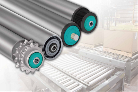 What types of conveyor rollers are available?