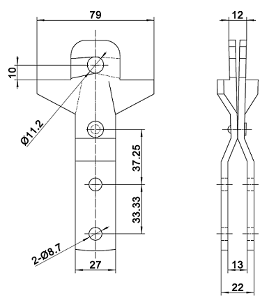 Rigid H hook