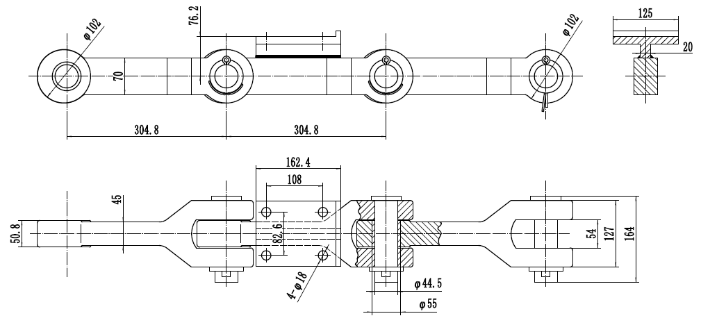 Inter Carrier Forged Chain