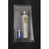 Custom Clear PVC/PET Double Blister Pack for Flashlight with Battery – 2-Cavity Thermoformed Blister Packaging