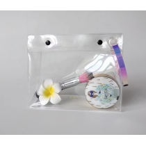 clear PVC cosmetic soft bag | small lipstick makeup brush storage pouch