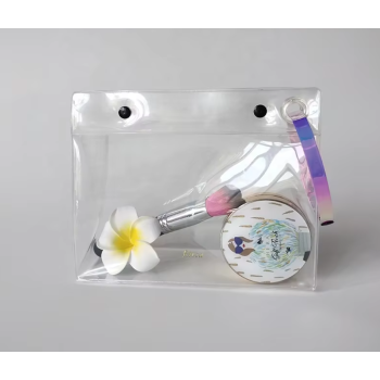 clear PVC cosmetic soft bag | small lipstick makeup brush storage pouch