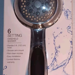 showerhead blister pack with card backing