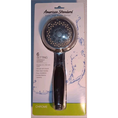 showerhead blister pack with card backing