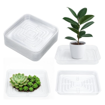 Customizable Plant Saucers | Clear Plastic Plant Saucers Flower Pot Tray Excellent for Indoor & Outdoor Plants