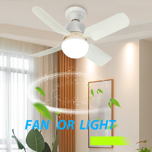 MX-4Y-R420  24W E27 Thread AC 86V-265V 4 Blades LED Fan Light For Home Kitchen Office Baby Bedroom