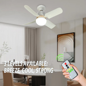 MX-4Y-R420  24W E27 Thread AC 86V-265V 4 Blades LED Fan Light For Home Kitchen Office Baby Bedroom