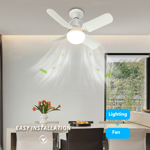 MX-4Y-R420  24W E27 Thread AC 86V-265V 4 Blades LED Fan Light For Home Kitchen Office Baby Bedroom