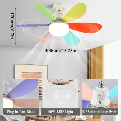 MX-R420-A-SJ Adjustable Power Remote Multiple Colors 6 Blades E27 Socket Ceiling Fan with Light