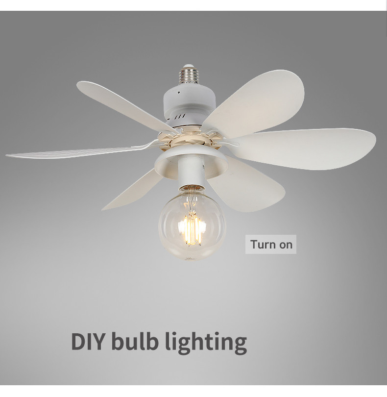 diy bulb lighting with fan 