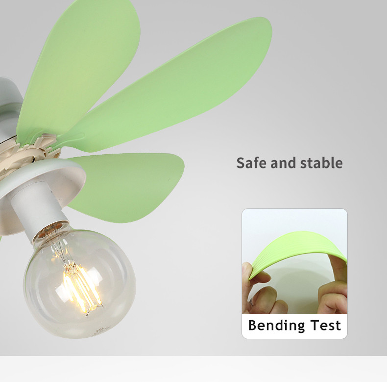 3 Speed Adjustable Remote Control Wall Swtich Widely Used E27 Socket Celling Flower Fan Light