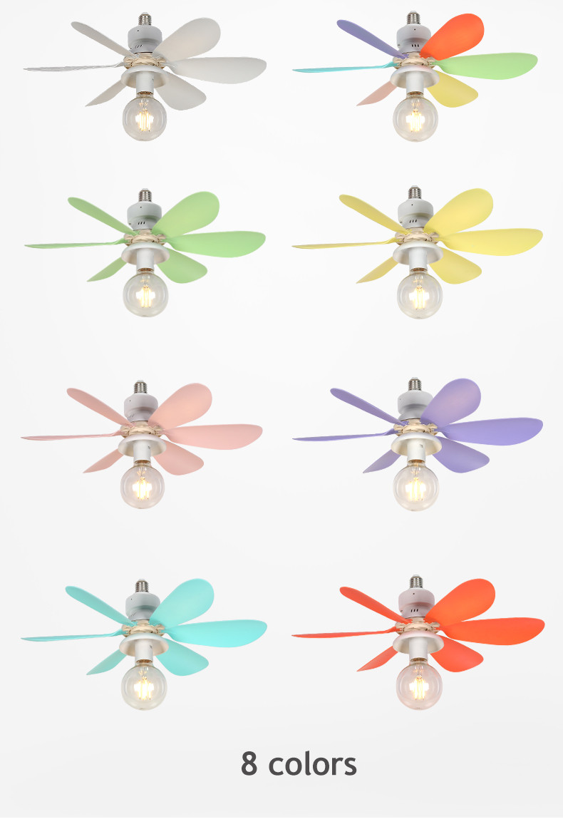 colorful flower blades ceiling fan light 