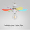 MX-DY-R420  E27 Socket DIY Bulb Timing Remote Safety Ceiling Fan with Light