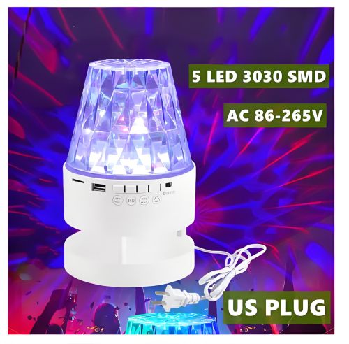 MX-SBW-R120 Bluetooth TF Card Multifunction Smart Bulb LED Water Ripple Music Light for DJ Disco