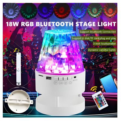 MX-SBW-R120 Bluetooth TF Card Multifunction Smart Bulb LED Water Ripple Music Light for DJ Disco