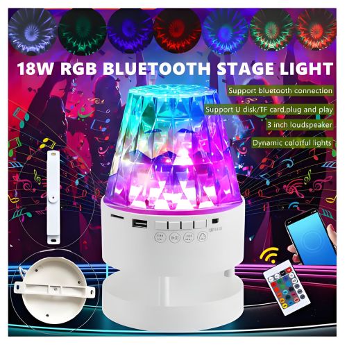 MX-SBW-R120 Bluetooth TF Card Multifunction Smart Bulb LED Water Ripple Music Light for DJ Disco