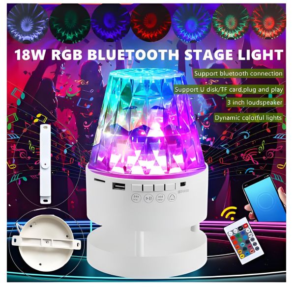 MX-SBW-R120 Bluetooth TF Card Multifunction Smart Bulb LED Water Ripple Music Light for DJ Disco