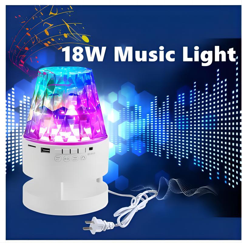 RGB E27 18W socket music light with speaker