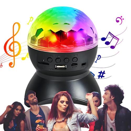 MX-DMQ-R120 Black TF Card U Disk Bluetooth DJ Party RGB Color Changing LED Music Light Bulb