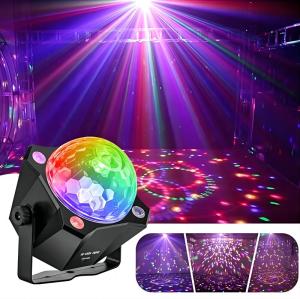 MX-DMQ-R120 Black TF Card U Disk Bluetooth DJ Party RGB Color Changing LED Music Light Bulb