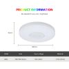 MX-CBXD-R380 Ultra-thin Modern Round Light Fixture RGB 48W Smart Ceiling LED Lighting