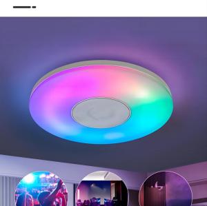 MX-CBXD-R380 Ultra-thin Modern Round Light Fixture RGB 48W Smart Ceiling LED Lighting