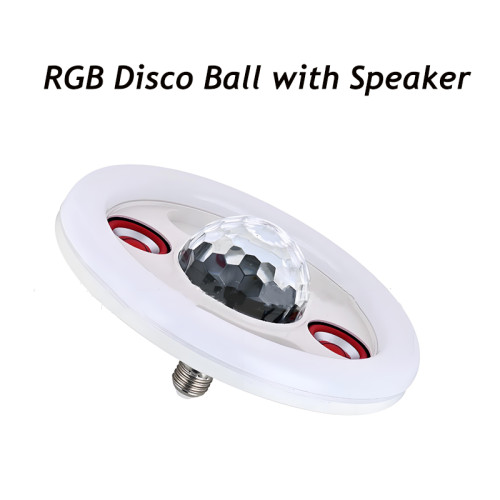 MX-WXK-R260 Smiling Remote Control Bluetooth RGB E27 LED Music Light with 2 Speakers for Party