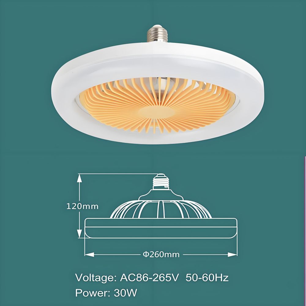 Flat round crystal lamp shape fan light 