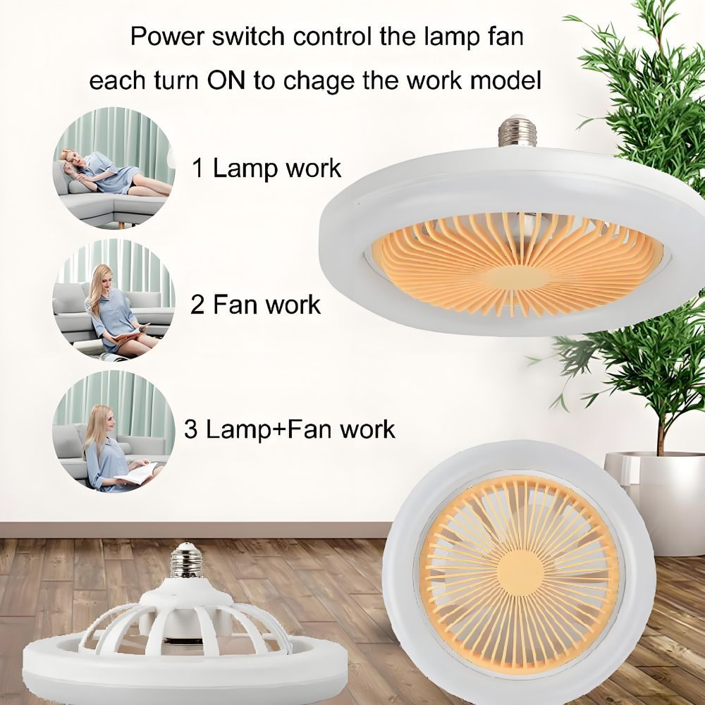 2-in-1 E27 E26 Scoket Fan and Light 