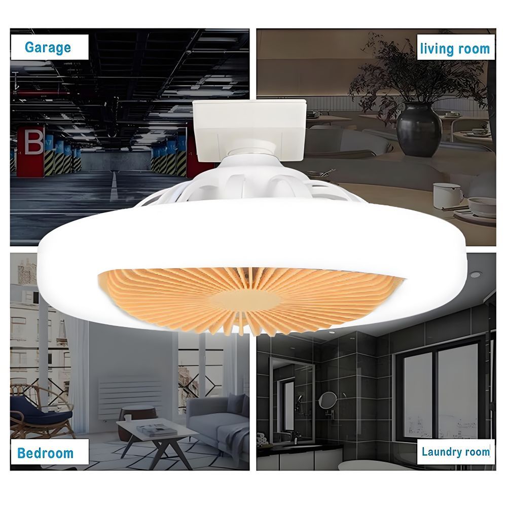 Flat round crystal lamp shape fan light 