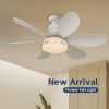 MX--6YHX-R520-B-SJ  Factory Price E27 Crystal Cover Dimmable Timming 2 in 1 Flower Fan Light