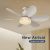 MX--6YHX-R520-B-SJ  Factory Price E27 Crystal Cover Dimmable Timming 2 in 1 Flower Fan Light