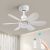 MX--6YHX-R520-B-SJ  Factory Price E27 Crystal Cover Dimmable Timming 2 in 1 Flower Fan Light