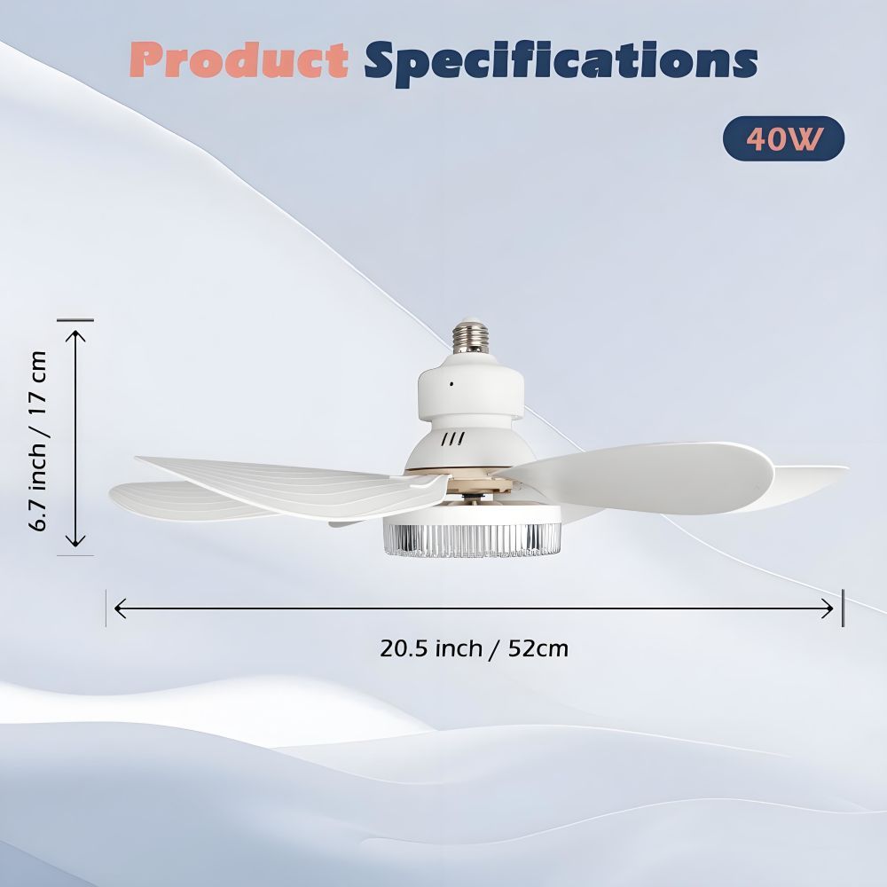 E26 27 socket ceiling flower fan light 