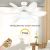 MX--6YHX-R520-B-SJ  Factory Price E27 Crystal Cover Dimmable Timming 2 in 1 Flower Fan Light