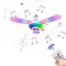 MX-BT-SYK-R120 E27 Bluetooth Speaker Stage Bar Party Decoration  Floding LED Fan Music Light Bulb