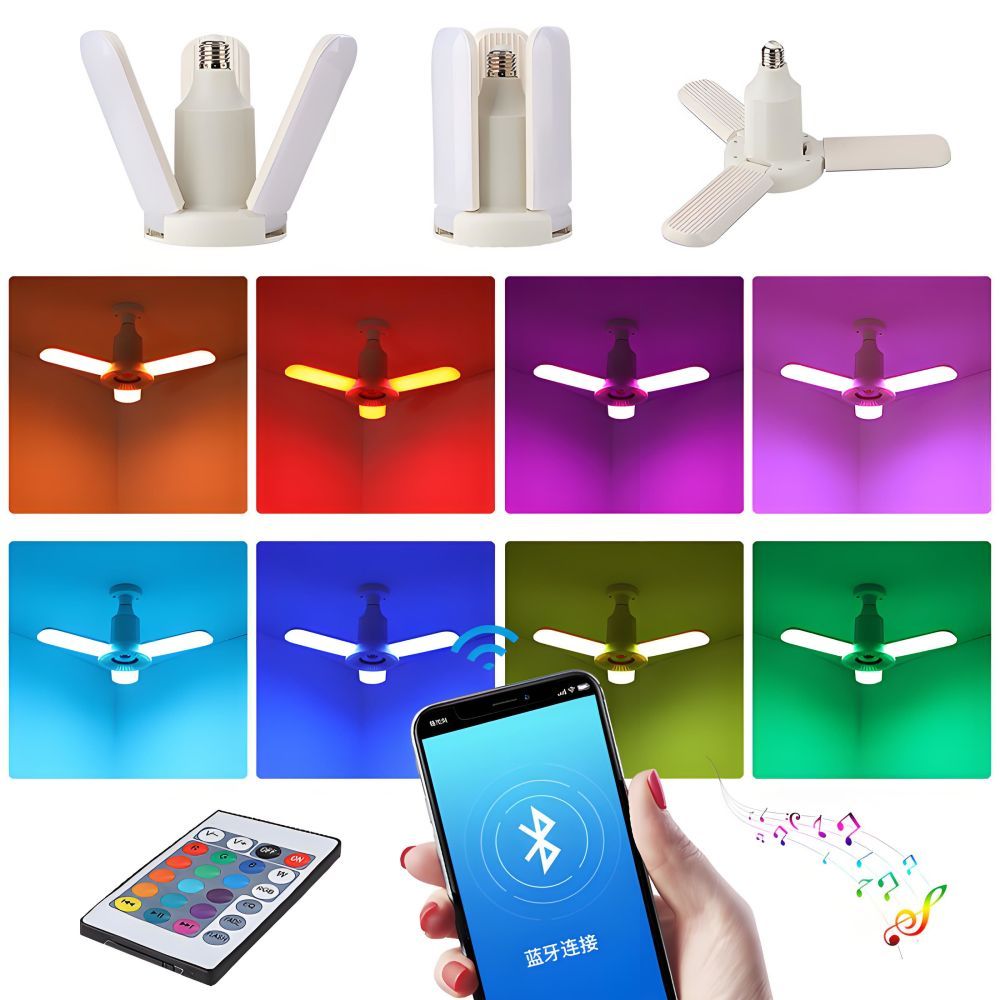 music ceiling fan light RGB color change 