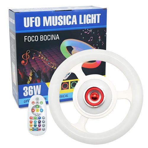 MX-FXP-R260 Smart Remote Control Night Light Ceiling UFO RGB 36W E27 Music Bulb Lamp