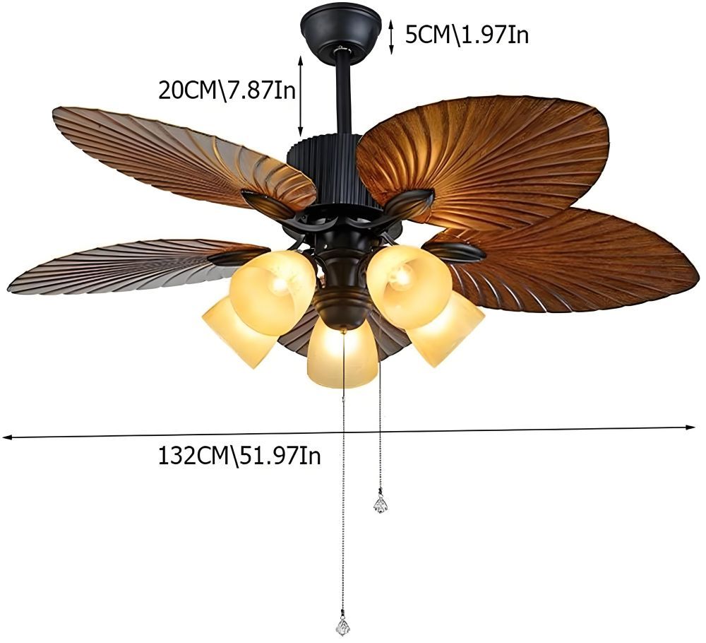 big size black model frequency conversion model ceiling fan light