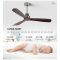 MX-8050 Dimming Remote Control Wooden Ceiling Fan with Light for Kitchen Bedroom Living Room