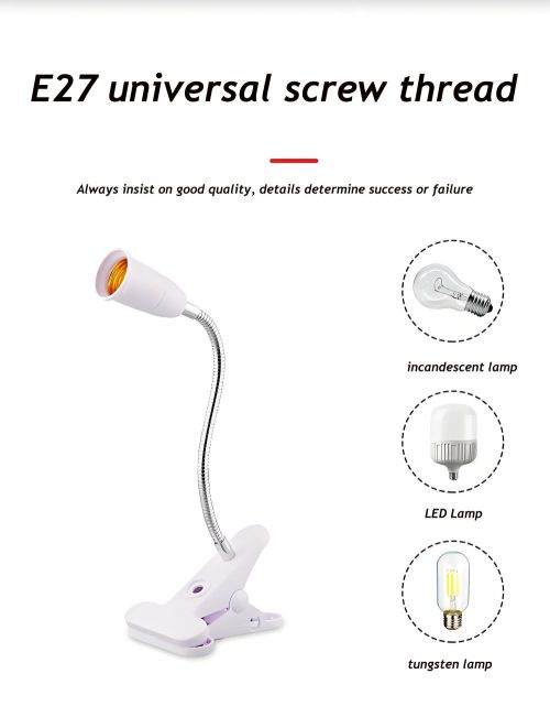 Accesorios de luz de relleno para plantas Manguera universal E27 Tornillo Soporte de lámpara LED