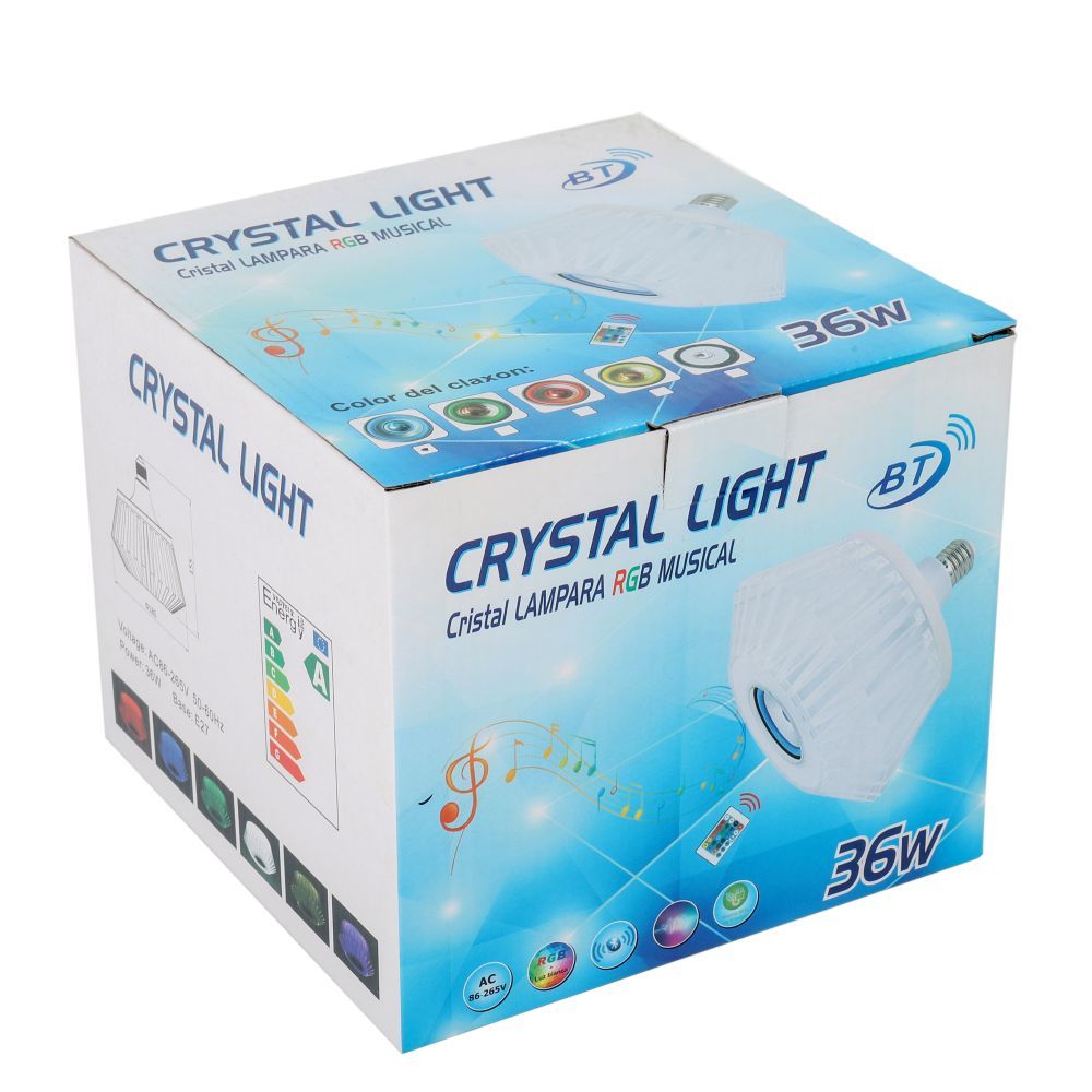 LÁMPARA DE MÚSICA BLUETOOTH DE CRISTAL