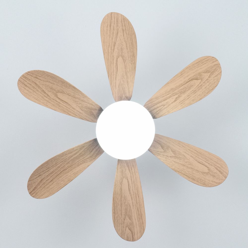 wood flower fan light