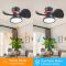 MX-PJ301 Large Air Volume Kitchen Dinning Room Bedroom 22 inch Silent Ceiling Fan with LED Light