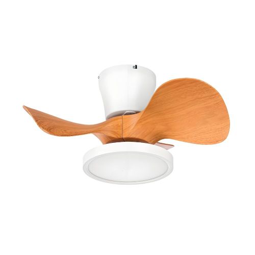 MX-PJ301-3 Wood Color Large Air Volume  Dinning Room Bedroom  Silent Ceiling Fan with LED Light