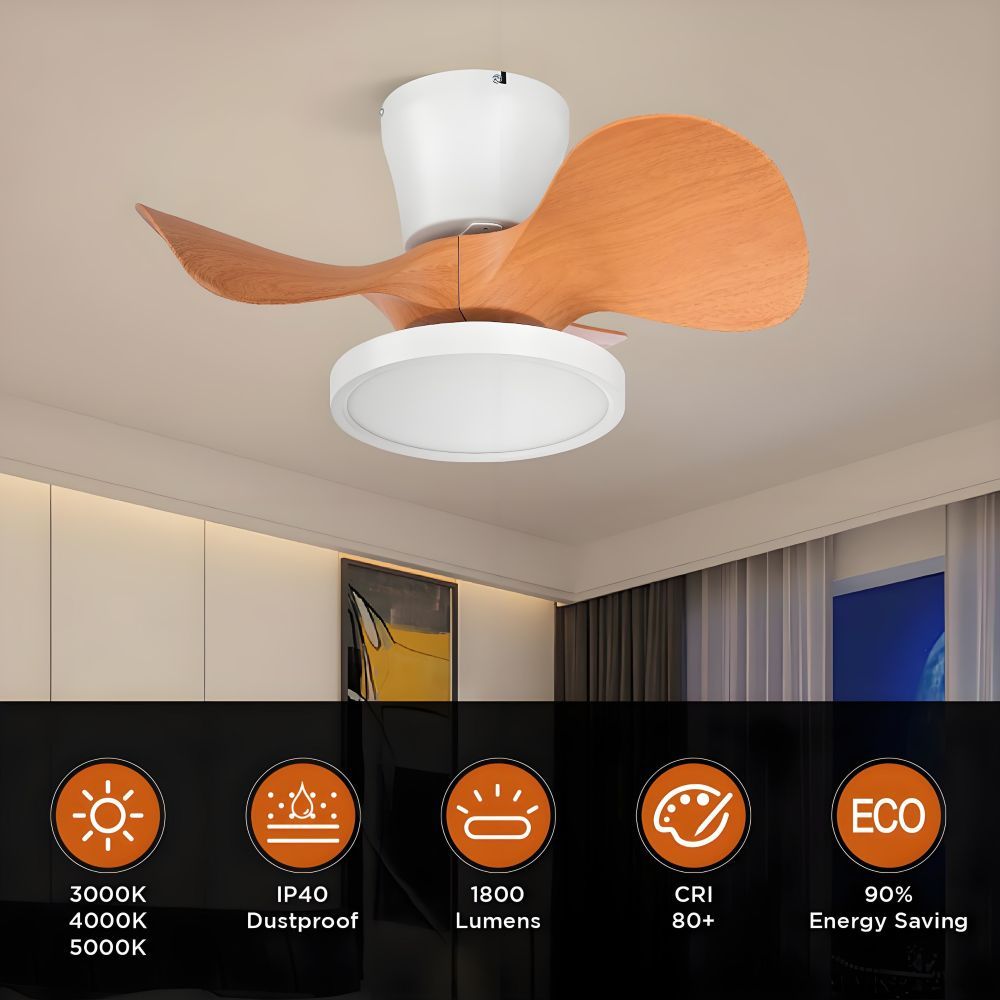 MX- YT-R260 Ventilador de techo con rotación de 360 ​​grados y ventilador de techo con luz LED y control remoto