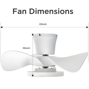 MX-PJ301-2 Ventilador de techo silencioso para comedor con gran volumen de aire y luz LED